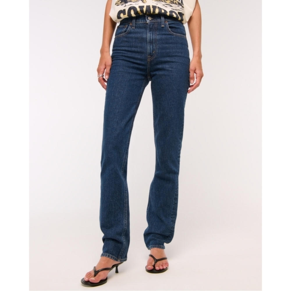 NWT Abercrombie & Fitch The 90s Straight Ultra High Rise Jeans Size 27, 4